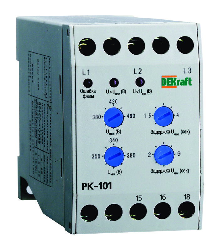 Реле напряжения DEKraft РН-101 63A 23250DEK