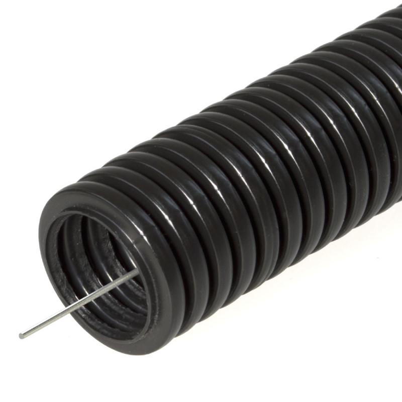 HDPE 波纹管 Ø25 黑色带穿线 (50 m) Гофра ПНД 25