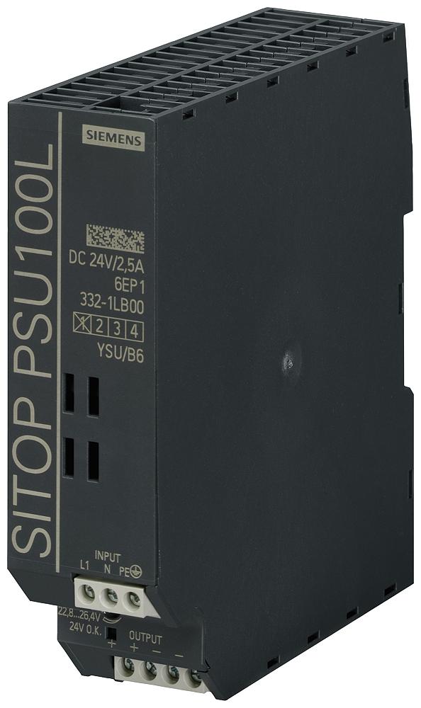 稳压电源 SITOP PSU100L 24 V/2,5 A 6EP1332-1LB00 Siemens 6EP1332-1LB00