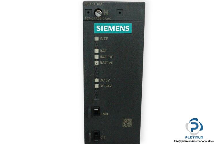 Power supply PS 407 10A SIMATIC S7-400 6ES7407-0KA02-0AA0 Siemens 6ES7407-0KA02-0AA0