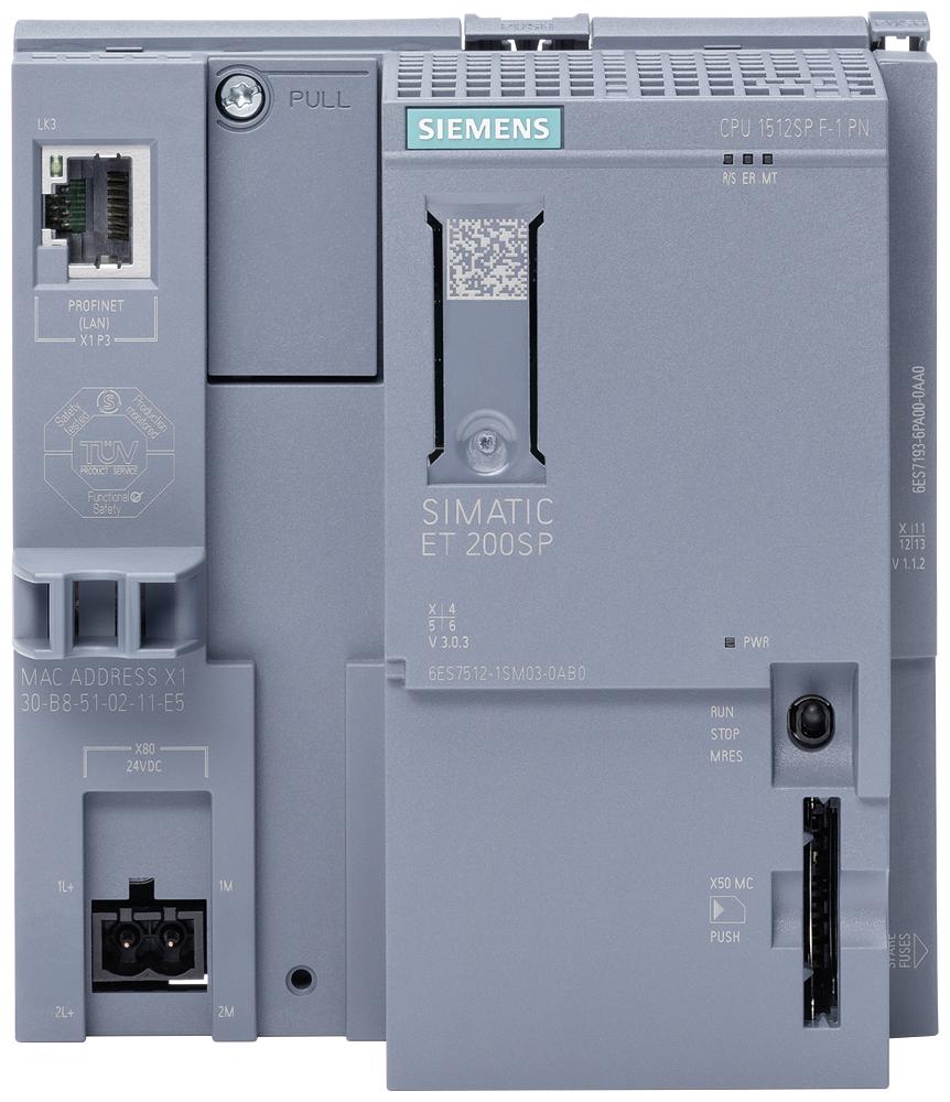 处理器 1512SP-1 PN 用于 ET 200SP 6ES7512-1DM03-0AB0 Siemens 6ES7512-1DM03-0AB0