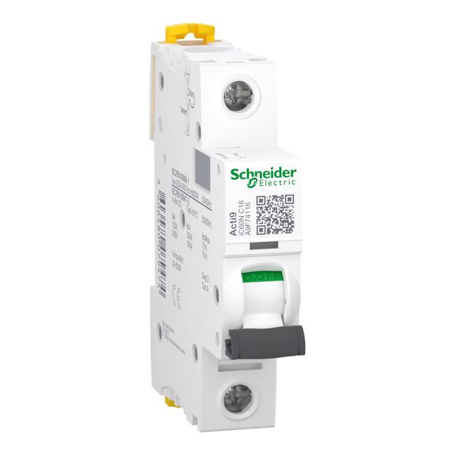 Автомат Schneider Acti9 iC60N 1P C16 A9F79116