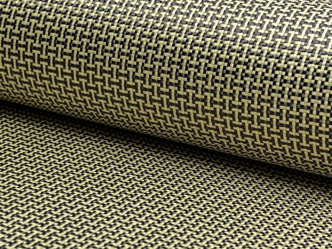 Углеарамидная ткань 200 г/м² Twill T300, ширина 100 см CFAR-200-TW