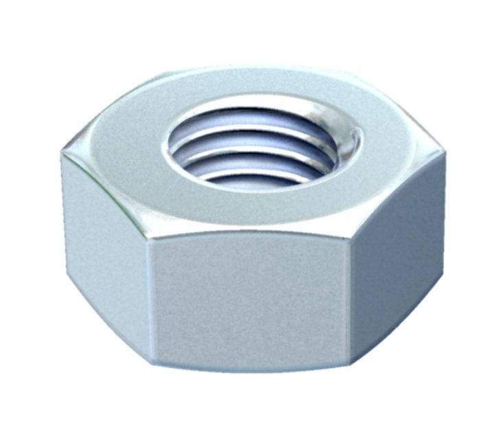 Nut DIN 934 M10 galvanized, 200 pcs DIN 934 M10