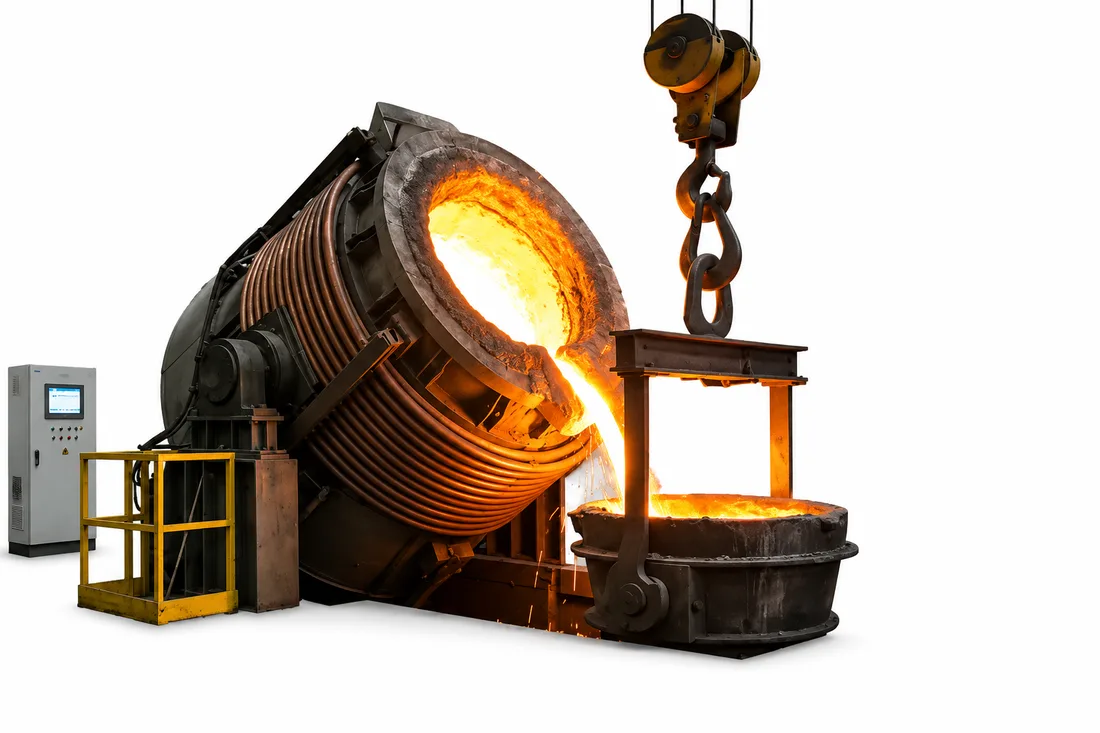 Индукционная печь для плавки стали и чугуна IND-STEEL-CAST
