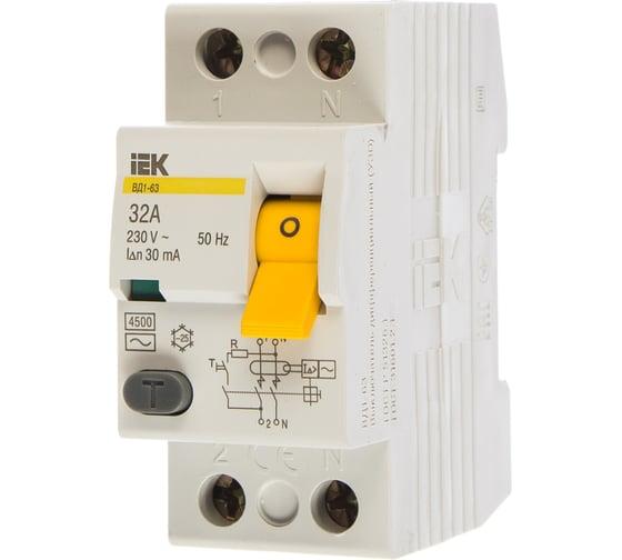 УЗО IEK ВД1-63 2P 40A 30мА MDV10-2-040-030